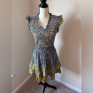 Current Air ruffle pleated floral dress